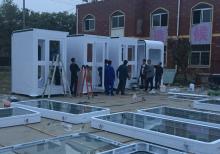 客戶案例-內蒙古新款候車亭燈箱 候車亭帶崗亭款發貨